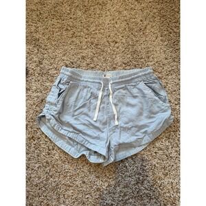 Billabong Women Light Blue Elastic Waist Drawstring Beach Shorts Size M